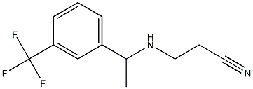 3-({1-[3-(trifluoromethyl)phenyl]ethyl}amino)propanenitrile Structure