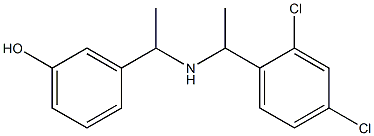 3-(1-{[1-(2,4-dichlorophenyl)ethyl]amino}ethyl)phenol 구조식 이미지