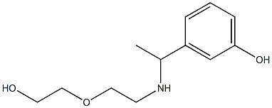 3-(1-{[2-(2-hydroxyethoxy)ethyl]amino}ethyl)phenol Structure