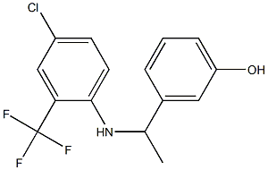 3-(1-{[4-chloro-2-(trifluoromethyl)phenyl]amino}ethyl)phenol Structure