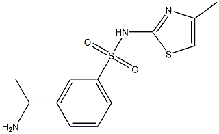 3-(1-aminoethyl)-N-(4-methyl-1,3-thiazol-2-yl)benzene-1-sulfonamide Structure