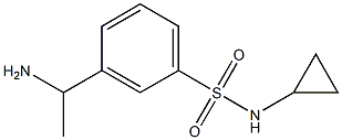 3-(1-aminoethyl)-N-cyclopropylbenzene-1-sulfonamide 구조식 이미지