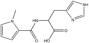 3-(1H-imidazol-4-yl)-2-[(1-methyl-1H-pyrrol-2-yl)formamido]propanoic acid 구조식 이미지