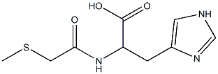 3-(1H-imidazol-4-yl)-2-[2-(methylsulfanyl)acetamido]propanoic acid Structure