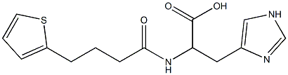 3-(1H-imidazol-4-yl)-2-[4-(thiophen-2-yl)butanamido]propanoic acid 구조식 이미지