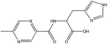 3-(1H-imidazol-4-yl)-2-{[(5-methylpyrazin-2-yl)carbonyl]amino}propanoic acid 구조식 이미지