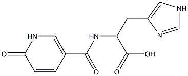 3-(1H-imidazol-4-yl)-2-{[(6-oxo-1,6-dihydropyridin-3-yl)carbonyl]amino}propanoic acid 구조식 이미지