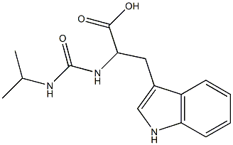 3-(1H-indol-3-yl)-2-[(propan-2-ylcarbamoyl)amino]propanoic acid 구조식 이미지