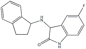 3-(2,3-dihydro-1H-inden-1-ylamino)-5-fluoro-2,3-dihydro-1H-indol-2-one Structure