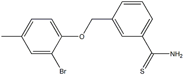 3-(2-bromo-4-methylphenoxymethyl)benzene-1-carbothioamide Structure