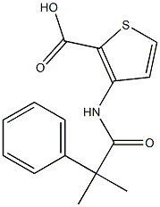 3-(2-methyl-2-phenylpropanamido)thiophene-2-carboxylic acid Structure