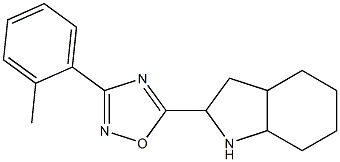 3-(2-methylphenyl)-5-(octahydro-1H-indol-2-yl)-1,2,4-oxadiazole 구조식 이미지