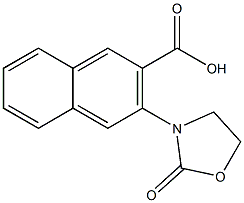 3-(2-oxo-1,3-oxazolidin-3-yl)naphthalene-2-carboxylic acid 구조식 이미지