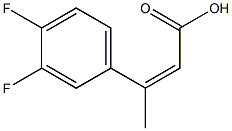 3-(3,4-difluorophenyl)but-2-enoic acid Structure