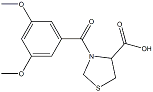 3-(3,5-dimethoxybenzoyl)-1,3-thiazolidine-4-carboxylic acid 구조식 이미지
