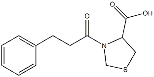 3-(3-phenylpropanoyl)-1,3-thiazolidine-4-carboxylic acid Structure