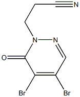 3-(4,5-dibromo-6-oxopyridazin-1(6H)-yl)propanenitrile Structure