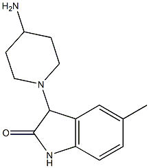 3-(4-aminopiperidin-1-yl)-5-methyl-2,3-dihydro-1H-indol-2-one Structure