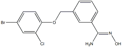 3-(4-bromo-2-chlorophenoxymethyl)-N'-hydroxybenzene-1-carboximidamide 구조식 이미지