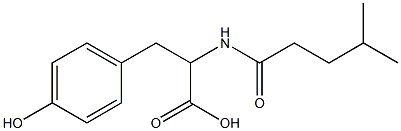 3-(4-hydroxyphenyl)-2-(4-methylpentanamido)propanoic acid Structure