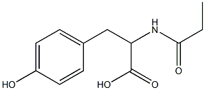 3-(4-hydroxyphenyl)-2-(propionylamino)propanoic acid 구조식 이미지