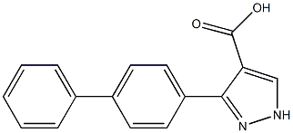 3-(4-phenylphenyl)-1H-pyrazole-4-carboxylic acid 구조식 이미지