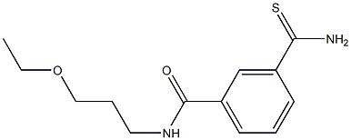3-(aminocarbonothioyl)-N-(3-ethoxypropyl)benzamide 구조식 이미지