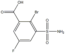 3-(aminosulfonyl)-2-bromo-5-fluorobenzoic acid 구조식 이미지