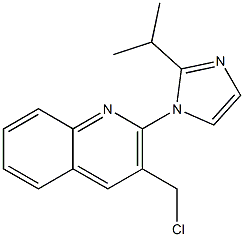 3-(chloromethyl)-2-[2-(propan-2-yl)-1H-imidazol-1-yl]quinoline 구조식 이미지