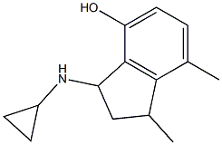 3-(cyclopropylamino)-1,7-dimethylindan-4-ol 구조식 이미지