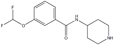 3-(difluoromethoxy)-N-(piperidin-4-yl)benzamide Structure