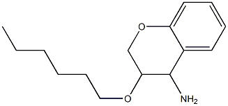 3-(hexyloxy)-3,4-dihydro-2H-1-benzopyran-4-amine Structure
