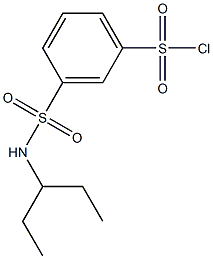 3-(pentan-3-ylsulfamoyl)benzene-1-sulfonyl chloride 구조식 이미지