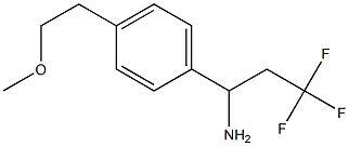 3,3,3-trifluoro-1-[4-(2-methoxyethyl)phenyl]propan-1-amine 구조식 이미지