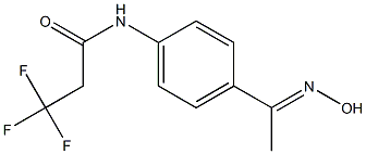 3,3,3-trifluoro-N-{4-[(1E)-N-hydroxyethanimidoyl]phenyl}propanamide 구조식 이미지