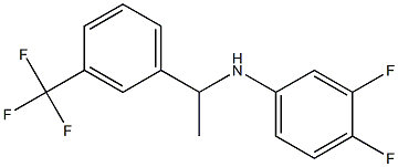 3,4-difluoro-N-{1-[3-(trifluoromethyl)phenyl]ethyl}aniline Structure