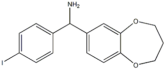 3,4-dihydro-2H-1,5-benzodioxepin-7-yl(4-iodophenyl)methanamine Structure