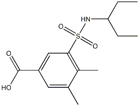 3,4-dimethyl-5-(pentan-3-ylsulfamoyl)benzoic acid Structure