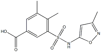 3,4-dimethyl-5-[(3-methyl-1,2-oxazol-5-yl)sulfamoyl]benzoic acid Structure