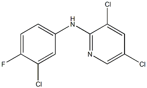 3,5-dichloro-N-(3-chloro-4-fluorophenyl)pyridin-2-amine 구조식 이미지