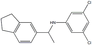 3,5-dichloro-N-[1-(2,3-dihydro-1H-inden-5-yl)ethyl]aniline Structure