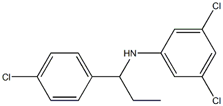3,5-dichloro-N-[1-(4-chlorophenyl)propyl]aniline Structure