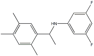 3,5-difluoro-N-[1-(2,4,5-trimethylphenyl)ethyl]aniline Structure