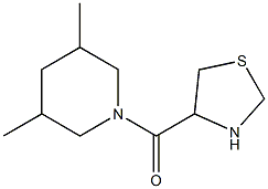 3,5-dimethyl-1-(1,3-thiazolidin-4-ylcarbonyl)piperidine Structure