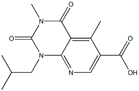 3,5-dimethyl-1-(2-methylpropyl)-2,4-dioxo-1H,2H,3H,4H-pyrido[2,3-d]pyrimidine-6-carboxylic acid Structure