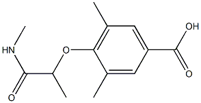 3,5-dimethyl-4-[1-(methylcarbamoyl)ethoxy]benzoic acid Structure