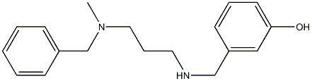 3-[({3-[benzyl(methyl)amino]propyl}amino)methyl]phenol Structure