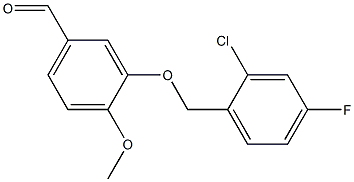 3-[(2-chloro-4-fluorophenyl)methoxy]-4-methoxybenzaldehyde Structure