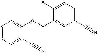 3-[(2-cyanophenoxy)methyl]-4-fluorobenzonitrile 구조식 이미지