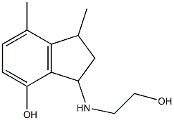 3-[(2-hydroxyethyl)amino]-1,7-dimethyl-2,3-dihydro-1H-inden-4-ol 구조식 이미지